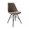 Kick Collection Kuipstoel Velvet Taupe - Zwart frame Kick Collection Kuipstoel Velvet Taupe - Zwart frame
