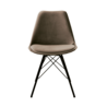 Kick Collection Kuipstoel Velvet Taupe - Zwart frame Kick Collection Kuipstoel Velvet Taupe - Zwart frame