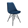Kick Collection Kuipstoel Velvet Donker Blauw - Zwart frame Kick Collection Kuipstoel Velvet Donker Blauw - Zwart frame