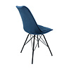 Kick Collection Kuipstoel Velvet Donker Blauw - Zwart frame Kick Collection Kuipstoel Velvet Donker Blauw - Zwart frame