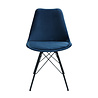 Kick Collection Kuipstoel Velvet Donker Blauw - Zwart frame Kick Collection Kuipstoel Velvet Donker Blauw - Zwart frame