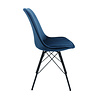 Kick Collection Kuipstoel Velvet Donker Blauw - Zwart frame Kick Collection Kuipstoel Velvet Donker Blauw - Zwart frame