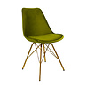 Kick Collection Kuipstoel Velvet Groen - Goud frame Kick Collection Kuipstoel Velvet Groen - Goud frame