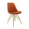 Kick Collection Kuipstoel Velvet Oranje - Goud frame Kick Collection Kuipstoel Velvet Oranje - Goud frame