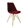 Kick Collection Kuipstoel Velvet Rood - Goud frame Kick Collection Kuipstoel Velvet Rood - Goud frame