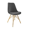 Kick Collection Kuipstoel Velvet Donker Grijs - Goud frame Kick Collection Kuipstoel Velvet Donker Grijs - Goud frame