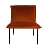 Kick Collection Fauteuil Lola - Velvet Oranje Kick Collection Fauteuil Lola - Velvet Oranje