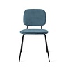 Urban Lifestyle Vender Ribstof Eetkamerstoel Blauw Urban Lifestyle Vender Ribstof Eetkamerstoel Blauw