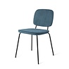 Urban Lifestyle Vender Ribstof Eetkamerstoel Blauw Urban Lifestyle Vender Ribstof Eetkamerstoel Blauw