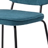 Urban Lifestyle Vender Ribstof Eetkamerstoel Blauw Urban Lifestyle Vender Ribstof Eetkamerstoel Blauw