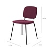 Urban Lifestyle Vender Ribstof Eetkamerstoel Rood Urban Lifestyle Vender Ribstof Eetkamerstoel Rood
