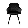 Kick Collection Eetkamerstoel Karl Velvet - Zwart Kick Collection Eetkamerstoel Karl Velvet - Zwart