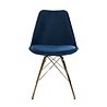 Kick Collection Kuipstoel Velvet Donkerblauw - Goud frame Kick Collection Kuipstoel Velvet Donkerblauw - Goud frame