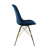 Kick Collection Kuipstoel Velvet Donkerblauw - Goud frame Kick Collection Kuipstoel Velvet Donkerblauw - Goud frame