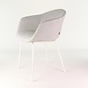 Blatt Atrani Lichtgrijs Stof met armleuning | Witte poten Blatt Atrani Lichtgrijs Stof met armleuning | Witte poten