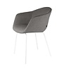 Blatt Atrani Antraciet Stof met armleuning | Witte poten Blatt Atrani Antraciet Stof met armleuning | Witte poten