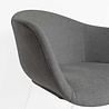 Blatt Atrani Antraciet Stof met armleuning | Witte poten Blatt Atrani Antraciet Stof met armleuning | Witte poten