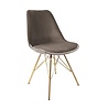 Kick Collection Kuipstoel Velvet Taupe - Goud frame Kick Collection Kuipstoel Velvet Taupe - Goud frame