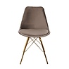 Kick Collection Kuipstoel Velvet Taupe - Goud frame Kick Collection Kuipstoel Velvet Taupe - Goud frame
