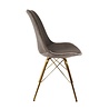 Kick Collection Kuipstoel Velvet Taupe - Goud frame Kick Collection Kuipstoel Velvet Taupe - Goud frame