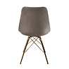 Kick Collection Kuipstoel Velvet Taupe - Goud frame Kick Collection Kuipstoel Velvet Taupe - Goud frame