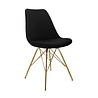 Kick Collection Kuipstoel Velvet Zwart - Goud frame Kick Collection Kuipstoel Velvet Zwart - Goud frame