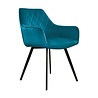 Kick Collection Eetkamerstoel Karl Velvet - Blauw Kick Collection Eetkamerstoel Karl Velvet - Blauw