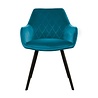 Kick Collection Eetkamerstoel Karl Velvet - Blauw Kick Collection Eetkamerstoel Karl Velvet - Blauw