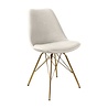 Kick Collection Kuipstoel Velvet Ivoor - Goud frame Kick Collection Kuipstoel Velvet Ivoor - Goud frame