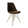 Kick Collection Kuipstoel Velvet bruin - Goud frame Kick Collection Kuipstoel Velvet bruin - Goud frame