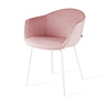 Blatt Atrani Roze Stof met armleuning | Witte poten Blatt Atrani Roze Stof met armleuning | Witte poten