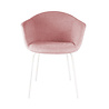 Blatt Atrani Roze Stof met armleuning | Witte poten Blatt Atrani Roze Stof met armleuning | Witte poten
