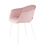 Blatt Atrani Roze Stof met armleuning | Witte poten Blatt Atrani Roze Stof met armleuning | Witte poten