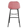Kick Collection Barkruk Jeff Velvet- Roze Kick Collection Barkruk Jeff Velvet- Roze