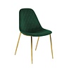Kick Collection Design stoel Tara | Donkergroen | Goud frame Kick Collection Design stoel Tara | Donkergroen | Goud frame