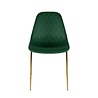 Kick Collection Design stoel Tara | Donkergroen | Goud frame Kick Collection Design stoel Tara | Donkergroen | Goud frame