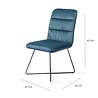 Jesper Home Aira Eetkamerstoel Teal- Cross Jesper Home Aira Eetkamerstoel Teal- Cross