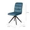 Jesper Home Aira Eetkamerstoel Teal- Turn Jesper Home Aira Eetkamerstoel Teal- Turn