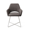 Jesper Home Yanai Eetkamerstoel - Amazing Grey Cross Steel Jesper Home Yanai Eetkamerstoel - Amazing Grey Cross Steel