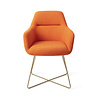 Jesper Home Kinko Eetkamerstoel - Tangerine, Cross Gold Jesper Home Kinko Eetkamerstoel - Tangerine, Cross Gold