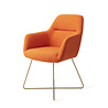 Jesper Home Kinko Eetkamerstoel - Tangerine, Cross Gold Jesper Home Kinko Eetkamerstoel - Tangerine, Cross Gold