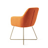 Jesper Home Kinko Eetkamerstoel - Tangerine, Cross Gold Jesper Home Kinko Eetkamerstoel - Tangerine, Cross Gold