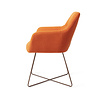 Jesper Home Kinko Eetkamerstoel - Tangerine, Cross Rose Gold Jesper Home Kinko Eetkamerstoel - Tangerine, Cross Rose Gold
