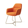 Jesper Home Kinko Eetkamerstoel - Tangerine, Beehive Gold Jesper Home Kinko Eetkamerstoel - Tangerine, Beehive Gold