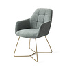 Jesper Home Noto Eetkamerstoel - Real Teal, Beehive Gold Jesper Home Noto Eetkamerstoel - Real Teal, Beehive Gold