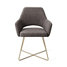 Jesper Home Yanai Eetkamerstoel - Amazing Grey, Cross Gold Jesper Home Yanai Eetkamerstoel - Amazing Grey, Cross Gold