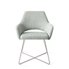 Jesper Home Yanai Eetkamerstoel - Soft Sage, Cross Steel Jesper Home Yanai Eetkamerstoel - Soft Sage, Cross Steel