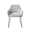 Jesper Home Yanai Eetkamerstoel - Soft Sage, Slide Rose Gold Jesper Home Yanai Eetkamerstoel - Soft Sage, Slide Rose Gold