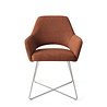 Jesper Home Yanai Eetkamerstoel - Tuscan Terra, Cross Steel Jesper Home Yanai Eetkamerstoel - Tuscan Terra, Cross Steel