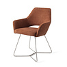 Jesper Home Yanai Eetkamerstoel - Tuscan Terra, Beehive Steel Jesper Home Yanai Eetkamerstoel - Tuscan Terra, Beehive Steel
